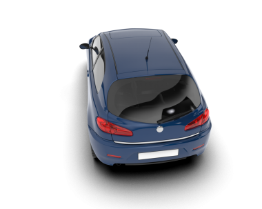 Beyaz arka planda modern şehir arabası. 3d oluşturma