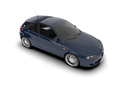 Beyaz arkaplandaki araba