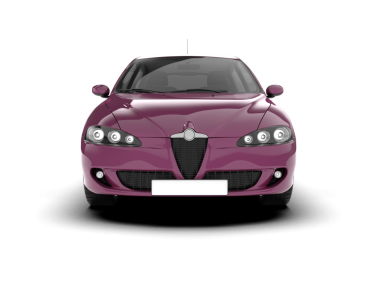 Modern araba izole edilmiş. Gerçekçi illüstrasyon. ön görünüm.