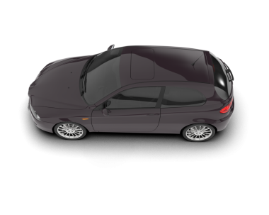 gerçekçi siyah araba yan görünümü beyaz arkaplanda izole