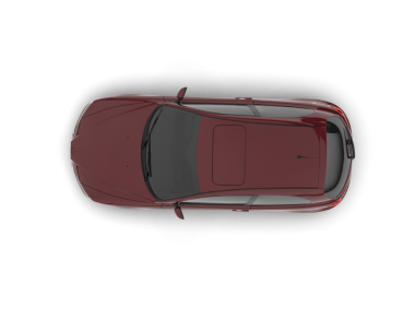 Üstteki araba beyaz arka planda izole edilmiş. 3d oluşturma.