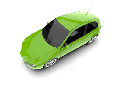 Beyaz arka planda modern bir araba. 3 Boyutlu Hazırlama