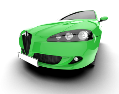 yeşil spor araba vektör illüstrasyonu