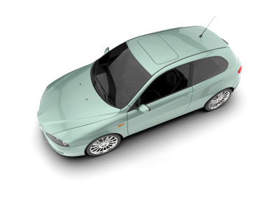 beyaz arkaplanda modern araba