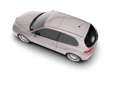 modern araba beyaz arkaplanda izole edildi