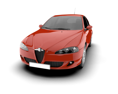 araba beyaz arkaplanda izole edildi