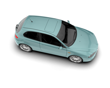 Beyaz arkaplandaki araba