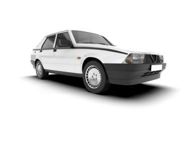 modern araba beyaz arka planda izole edildi. 3 boyutlu görüntüleme