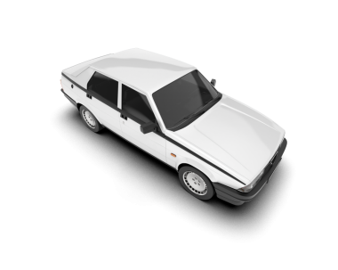 Siyah arka planda beyaz araba.