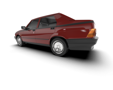 araba beyazda izole edildi