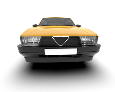 Sarı spor araba. vektör illüstrasyonu.