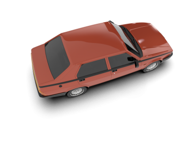 Araba siyah arka planda izole edilmiş. 3d oluşturma