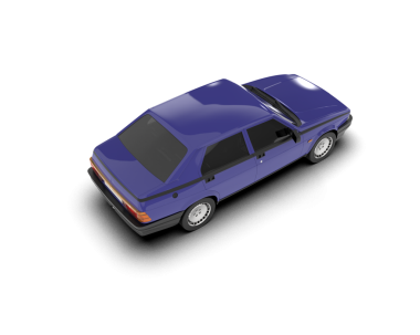 araba beyaz arkaplanda izole edildi