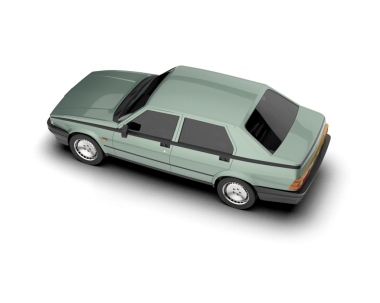 Modern klasik araba beyaz arka planda izole edilmiş. 3d oluşturma.