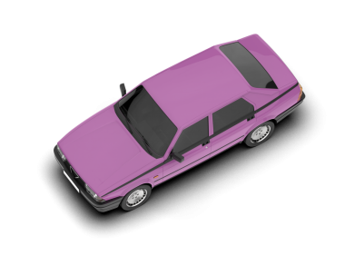 Siyah arka planda bir araba. 3d oluşturma.