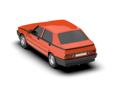 Gerçekçi kırmızı araba. 3d oluşturma