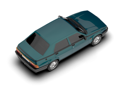 Siyah stüdyo arka planında izole edilmiş 3 boyutlu markasız bir SUV.