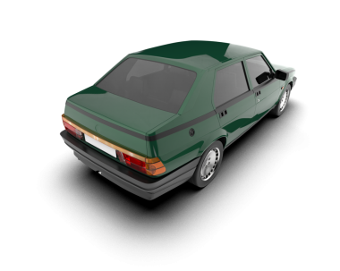 Araba beyaz arka planda izole edilmiş. 3d oluşturma