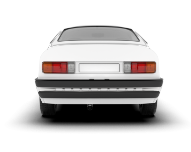 araba beyaz arkaplanda izole edildi