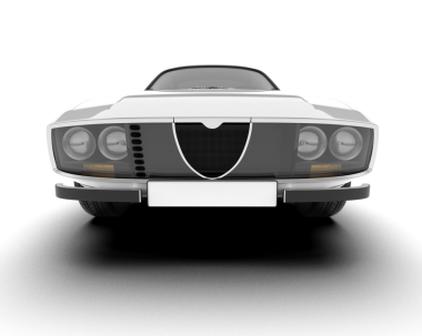 araba beyazda izole edildi