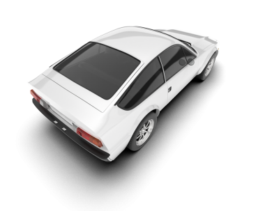 araba kırpma yolu olan siyah bir arkaplanda izole edildi