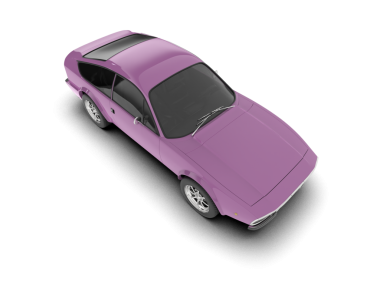 Beyaz arkaplandaki araba.