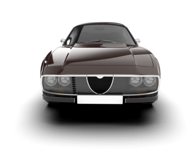 beyaz arka planda modern spor araba