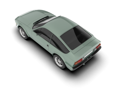 Beyaz arkaplandaki arabanın 3 boyutlu resmi