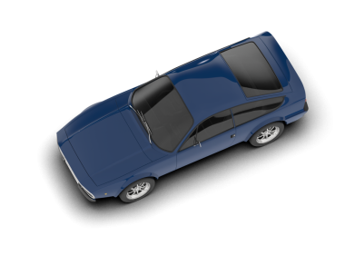 Beyaz arka planda bir araba. 3d oluşturma.