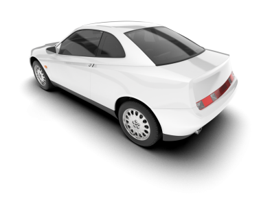 araba beyaz rengi beyaz üzerine izole