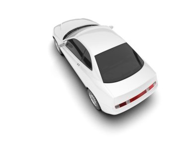 beyaz modern araba. Yan görünüş. Kopya alanı olan beyaz arkaplanda izole edilmiş. 3d oluşturma