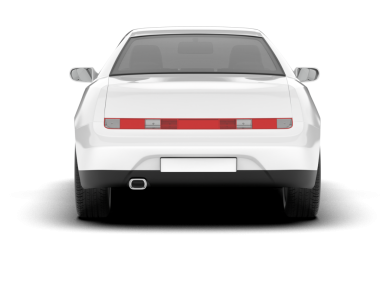 beyaz arkaplanda modern araba