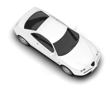 Beyaz araba siyah arka planda izole edilmiş. 3d illüstrasyon.