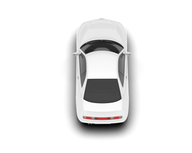 Beyaz arka plan üzerinde beyaz araba