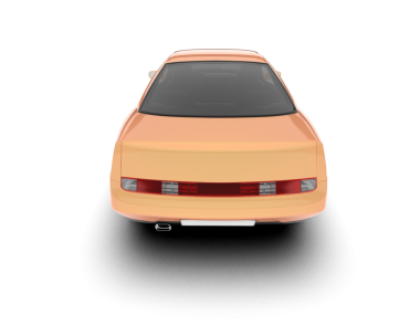 Araba sedanı beyazda izole edilmiş. 3 Boyutlu Hazırlama