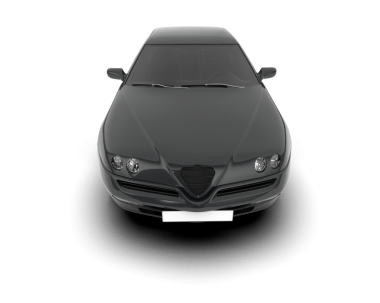 Beyaz arka planda izole edilmiş lüks bir araba. Yüksek kalite çizim. 3D görüntüleme. Araç ve araba modeli.