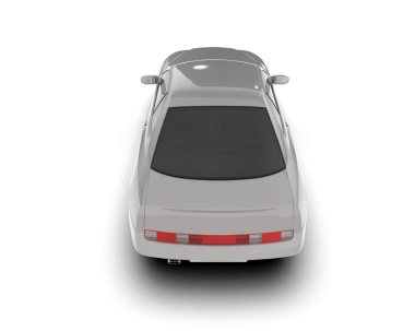 Beyaz arka planda izole edilmiş beyaz modern araba. 3 Boyutlu Hazırlama