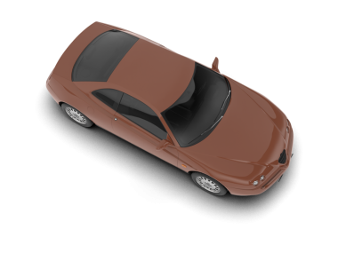 Beyaz arka planda izole edilmiş bir araba. 3d illüstrasyon -