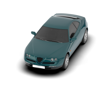 Modern araba beyaz arka planda izole edilmiş. Vektör çizimi. 3 Boyutlu Hazırlama.