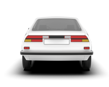 araba beyaz arkaplanda izole edildi