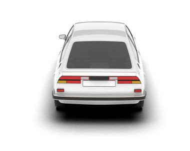 Beyaz arka planda izole edilmiş beyaz araba