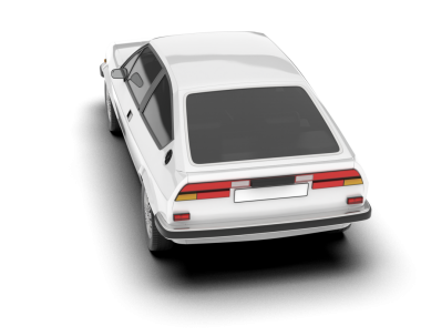 Beyaz spor araba. 3d oluşturma