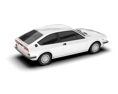 araba beyaz arkaplanda izole edildi