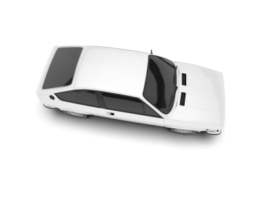 boş ekranlı beyaz modern araba