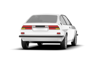 Araba izole beyaz zemin üzerine