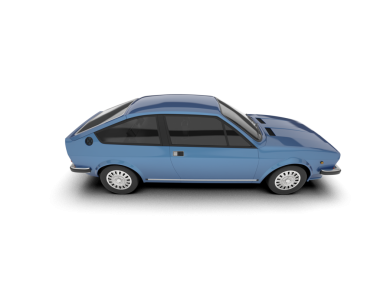 Beyaz arkaplandaki araba 3 boyutlu illüstrasyon