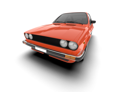 Şeffaf arka planda izole edilmiş gerçekçi bir araba. vektör illüstrasyonu.