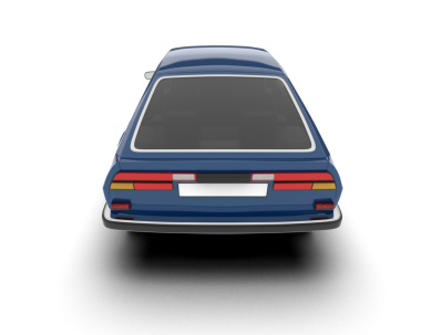 Modern araba beyaz arka planda izole edilmiş. 3d resimleme.