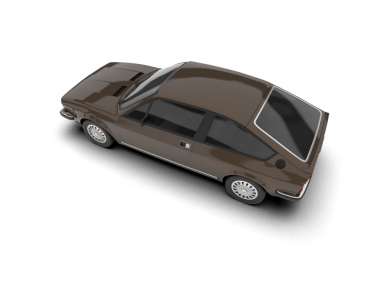 araba beyaz arkaplanda izole edildi