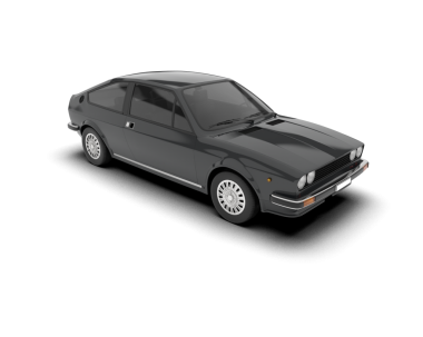 Siyah arka planda modern klasik araba